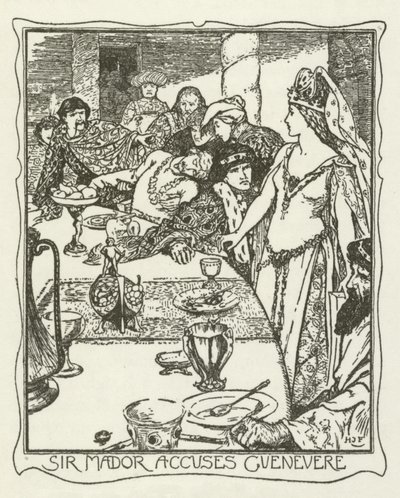 Sir Mador Accuses Guenevere by Henry Justice Ford